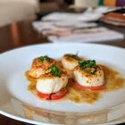 [homemade] Seared scallops with a garlic lemon sauce