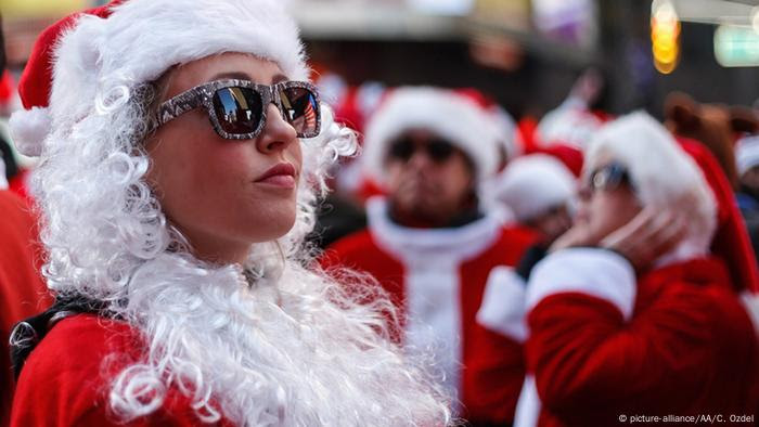 USA Weihnachtsfrau Verkleidung Sonnenbrille