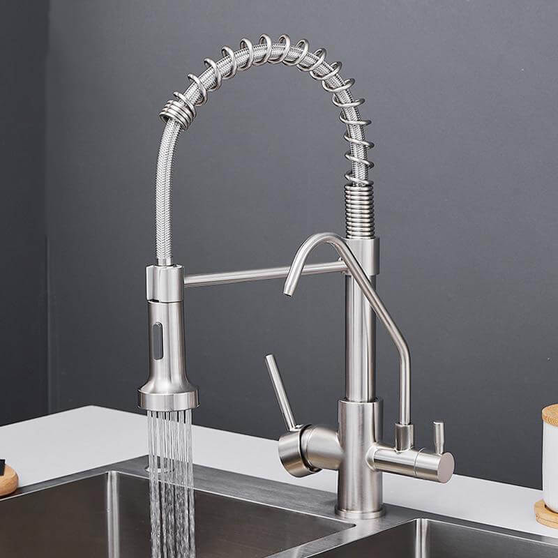 Kitchen Faucets Crane Wall-Mounted Kitchen Tap For Kitchen Water Filter Tap  Three Ways Sink Mixer Kitchen Faucet