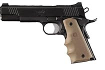 Hogue Rubber Grip Govt. Model Rubber Grip with Finger Grooves, Desert Tan