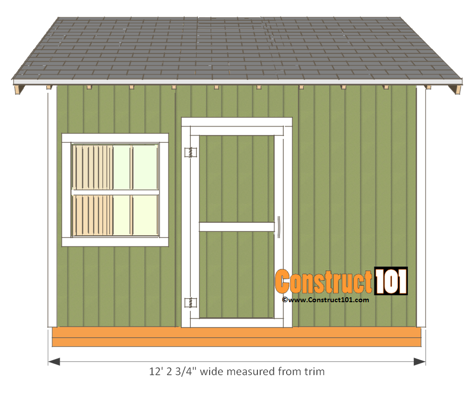 12x12 shed plans - gable shed - pdf download - construct101