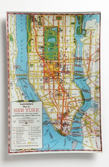 Ben's Garden 'Hagstrom's New York' Decorative Glass Tray | Nordstrom  ...