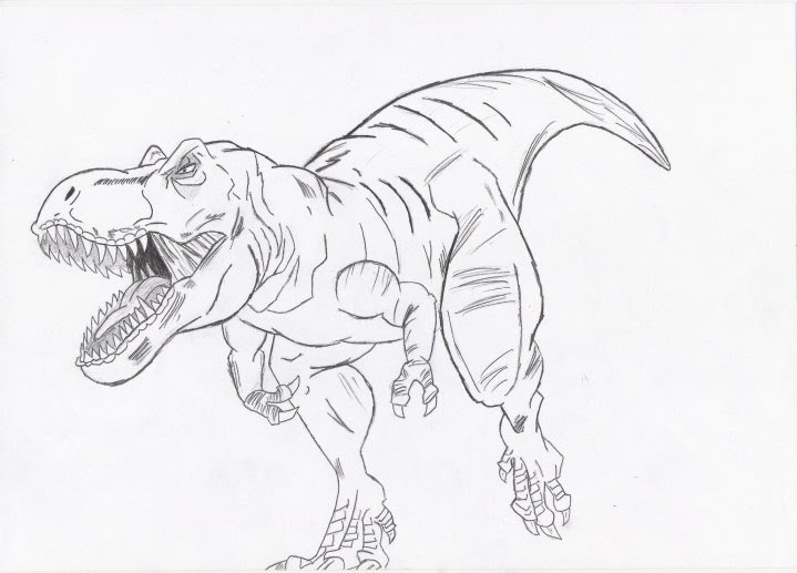 my t rex drawing by jockiz on DeviantArt