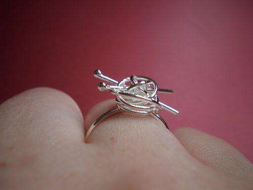 Silver Knitting Ring 3