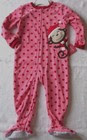 GIRLS SIZE 2T CARTERS CUTE LIL MONKEY COZY FLEECE BLANKET SLEEPER PAJAMAS NWT