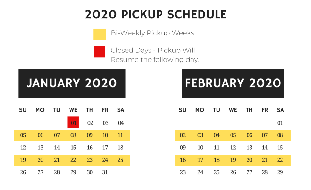 Garbage Pickup Schedule - Carrier Container Company