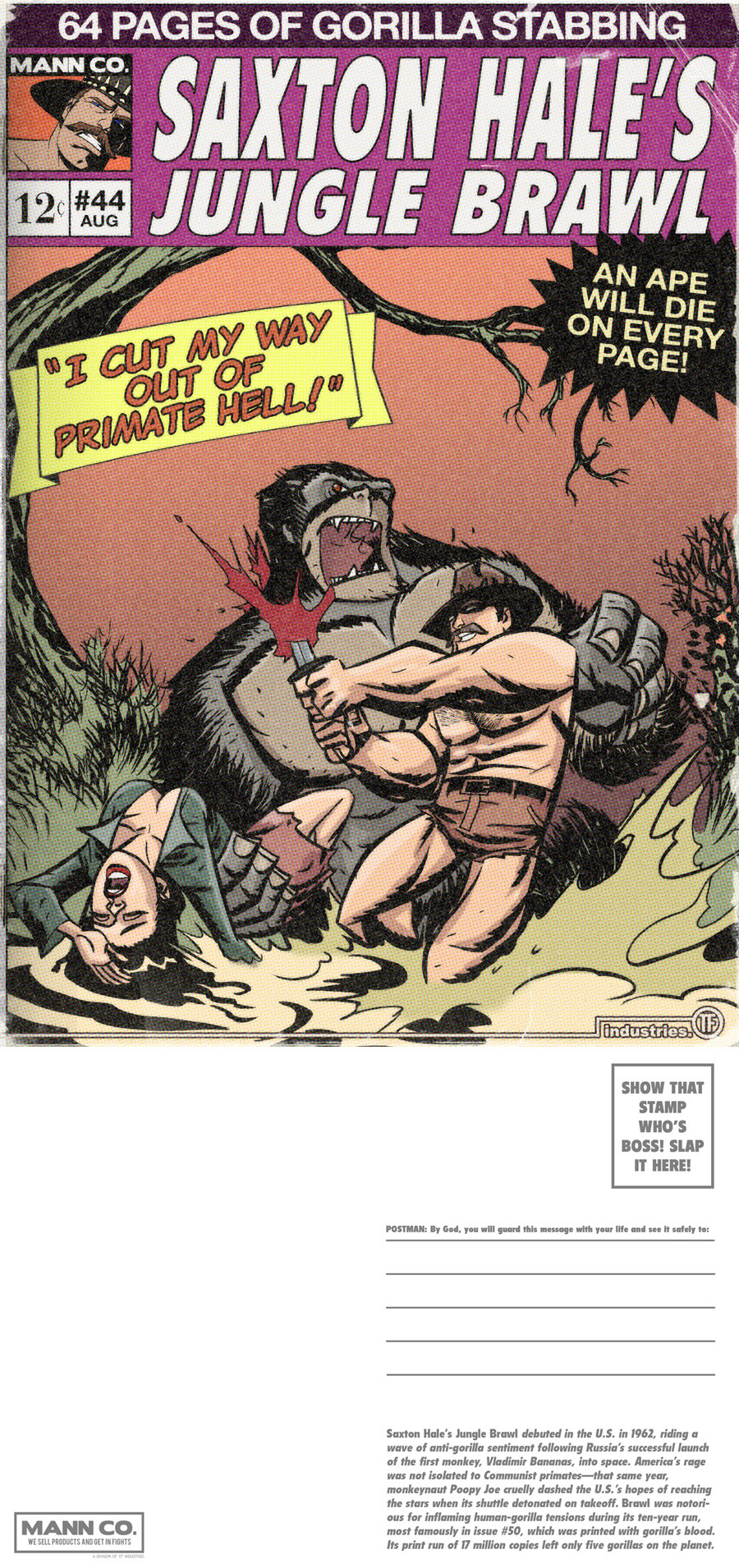 Series of Saxton Hale Comic Book Covers 2009