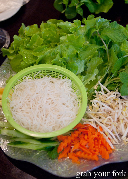 Vermicelli and salad at Hai Au Lang Nuong Canley Vale