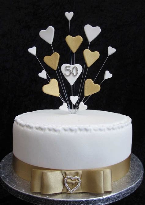 50th Golden Wedding Anniversary/Birthday Cake Topper  