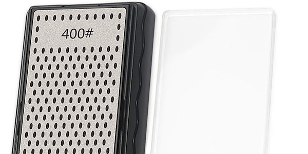 Diamond Sharpening Stone Royalbell Double-Sided Diamond Sharpening Plate - 400/1000 Grit Fine/Coarse Honeycomb Knife Sharpening Stone with Non-slip Base, for Halloween, Thanksgiving, Christmas gifts.
