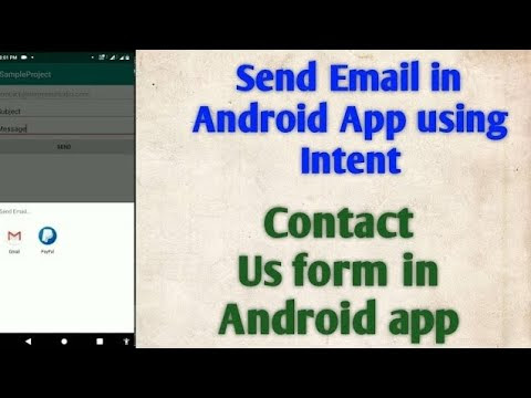 How to Send Email in Android app using Intent | Contact us Form in Android app