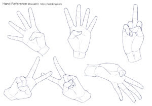 手のイラスト資料集 Hand Reference Hato King