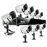 Zmodo 8 Channel Security CCTV DVR System With 8 Outdoor Color IR Surveillance Camera - 500GB HD Pre-installed