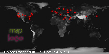 Locations of Site Visitors