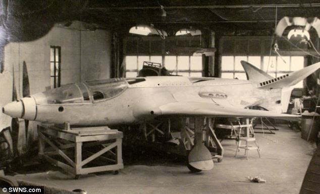 A British engineer is behind ambitious plans to recreate a landmark but tragic aircraft, the Bugatti 100P Pictured is the original Bugatti 100P which was mothballed in 1940 to conceal it from the Germans