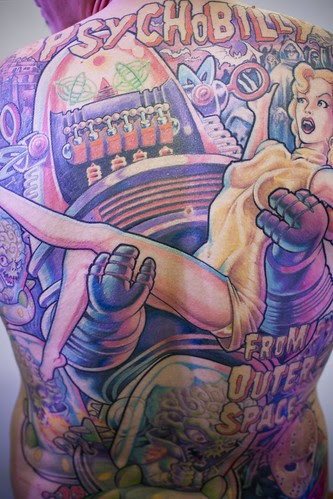 Sexy girl tattoo at hinder 