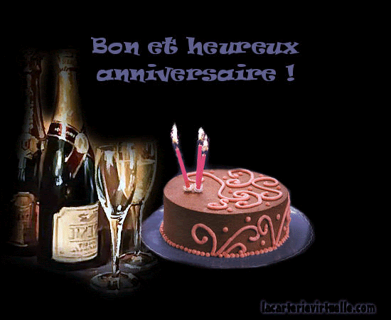Carte Anniversaire Homme Champagne Janean