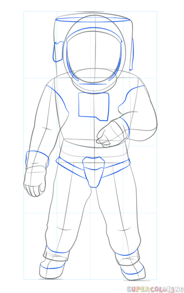 How to draw an astronaut | Step by step Drawing tutorials