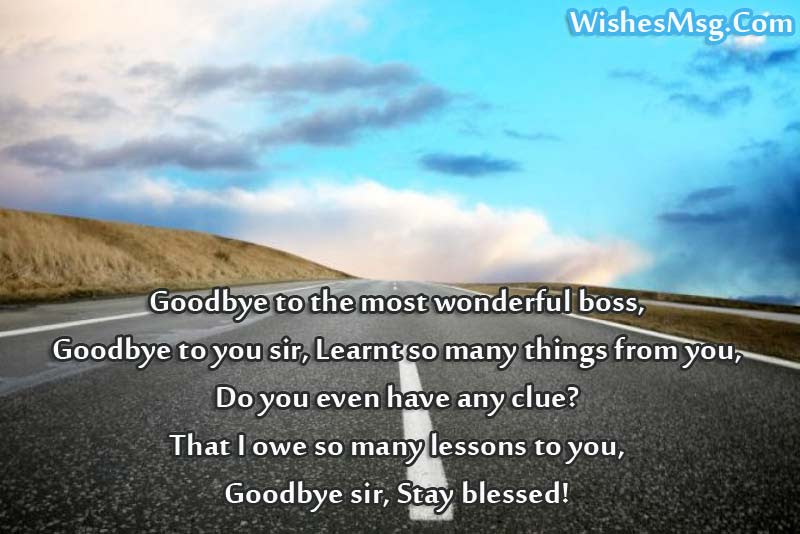 Farewell Message For Boss - Goodbye Quotes & Wishes 