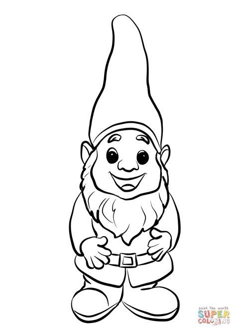 simple gnome coloring pages coloring pages