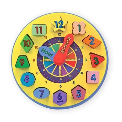 Melissa & Doug Wooden Shape Sorting Clock