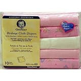 10 Pack ~ Gerber Birdseye Cloth Diapers PINK