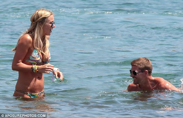 Still in the honeymoon phase: The couple looked more in love than ever as they celebrated their wedding anniversary together 