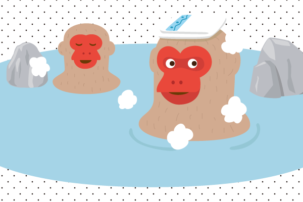 すべての動物の画像 ロイヤリティフリーイラスト 温泉 フリー