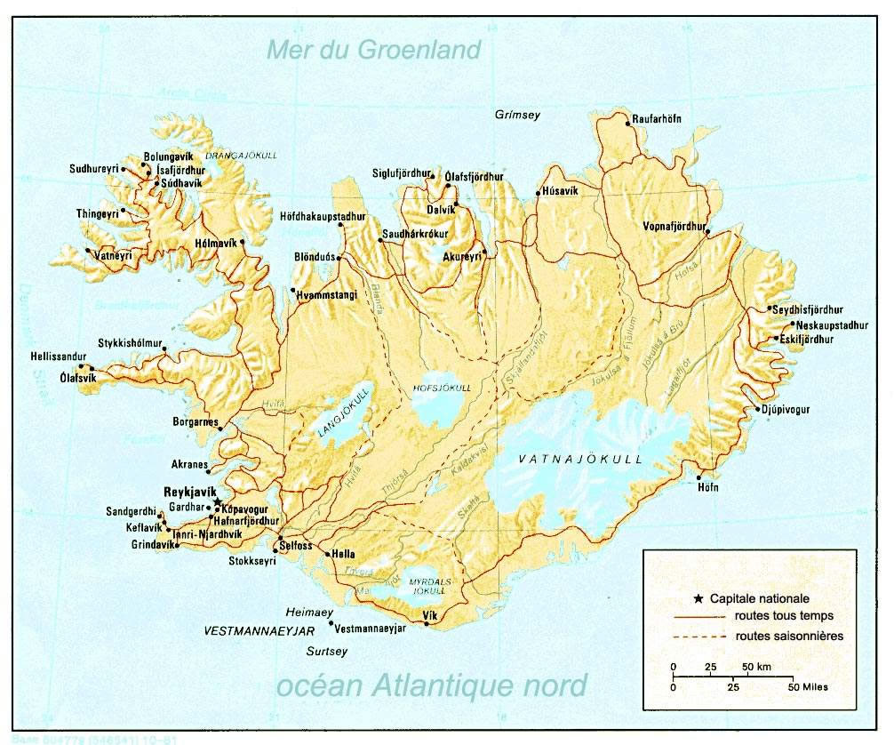 Carte Islande Carte De Lislande