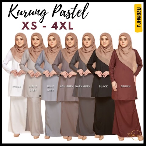 baju kelabu tudung coklat