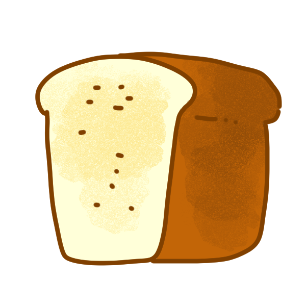 食パンのイラスト かわいいフリー素材が無料のイラストレイン
