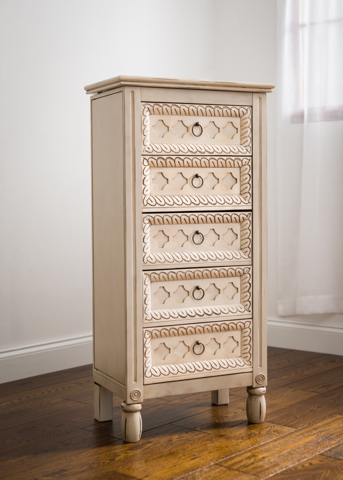 Abby Jewelry Armoire ~ Antique Ivory | Hives and Honey