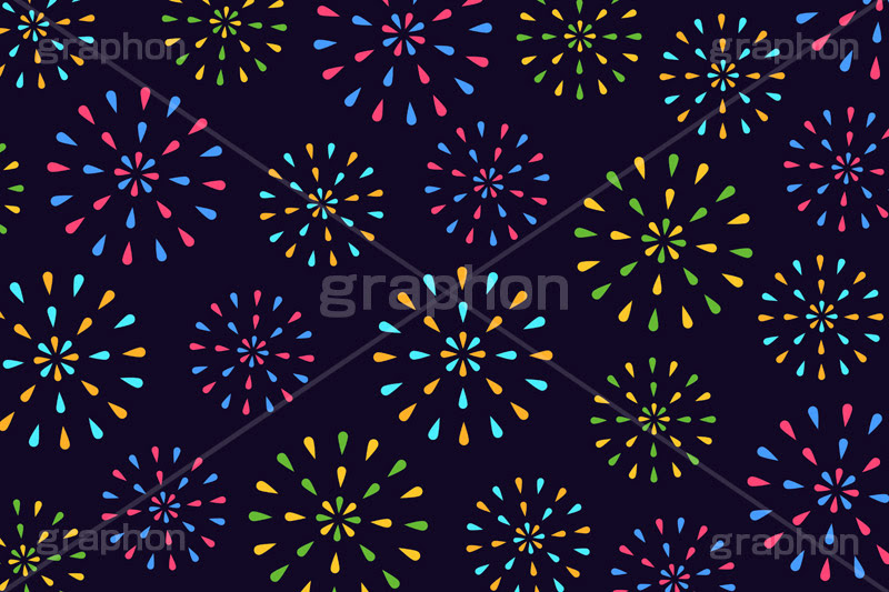 花火柄 グラフォン無料素材