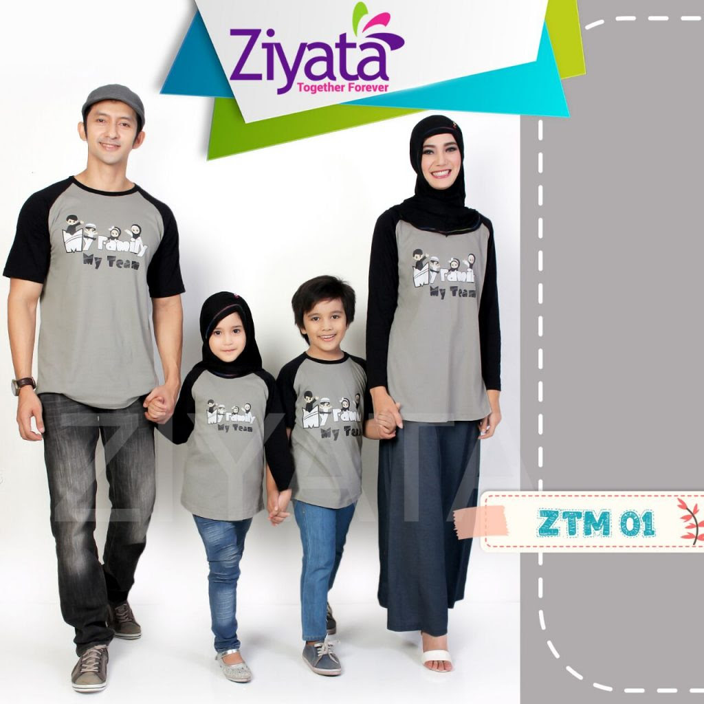 Ziyata Kaos Muslim Baju Couple Keluarga Untuk Acara Liburan
