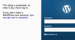 Login Form for Private Blog