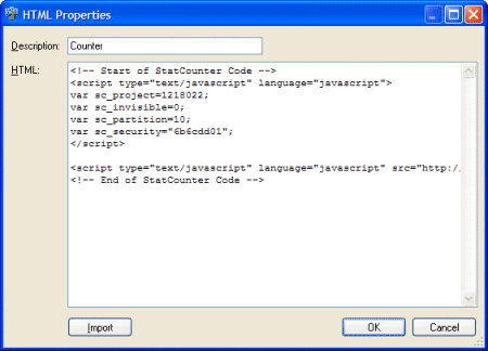 Adding custom HTML or Javascript to a web page