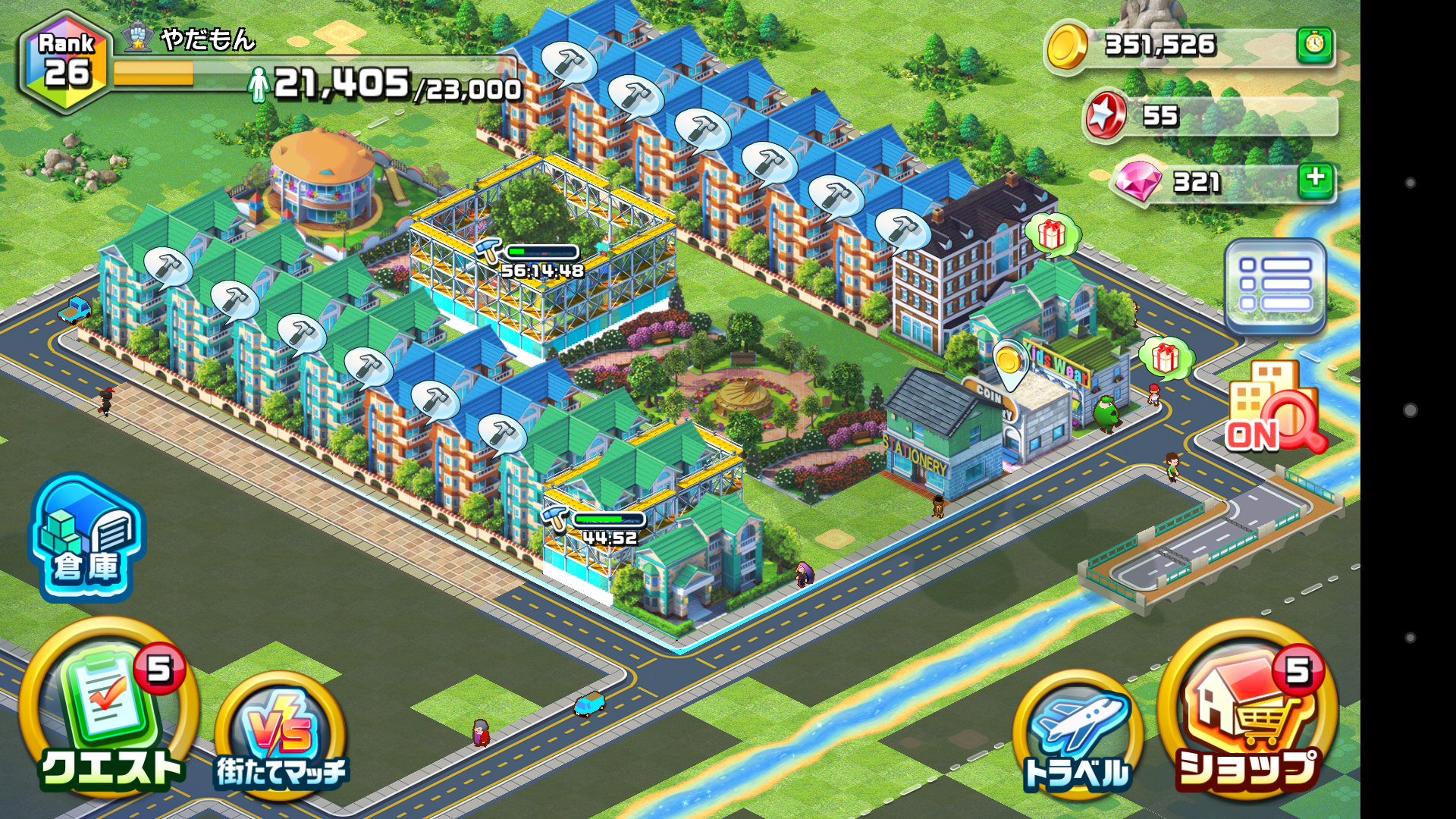 ランブルシティ中盤攻略 人口５万人に向けた住宅と公園の最適な配置 お得生活大辞典