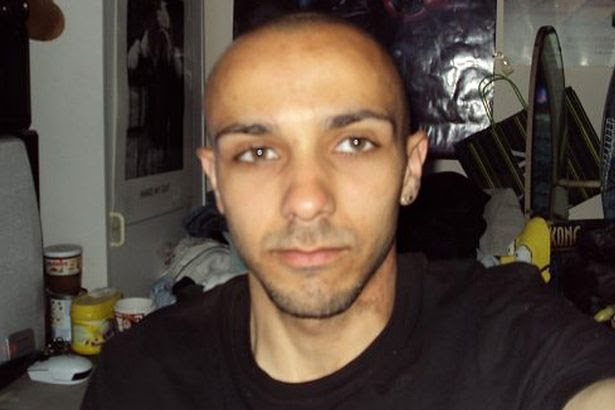 The store assistant (pictured) heroically tried to save his partner as she was attacked, it is claimed