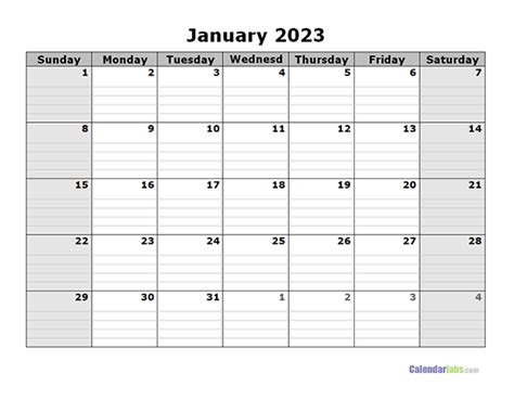  2023 free blank calendar free printable templates