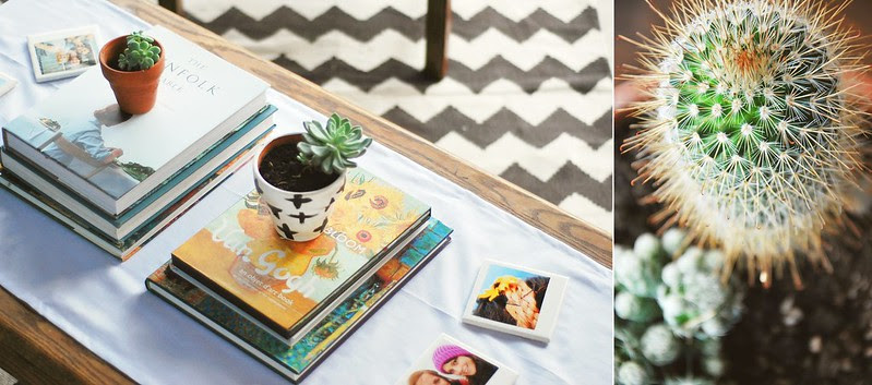 DIY pom pom table runner