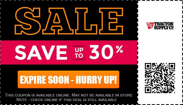 Tractor Supply Company Coupons: 50% off Promo Code 2017