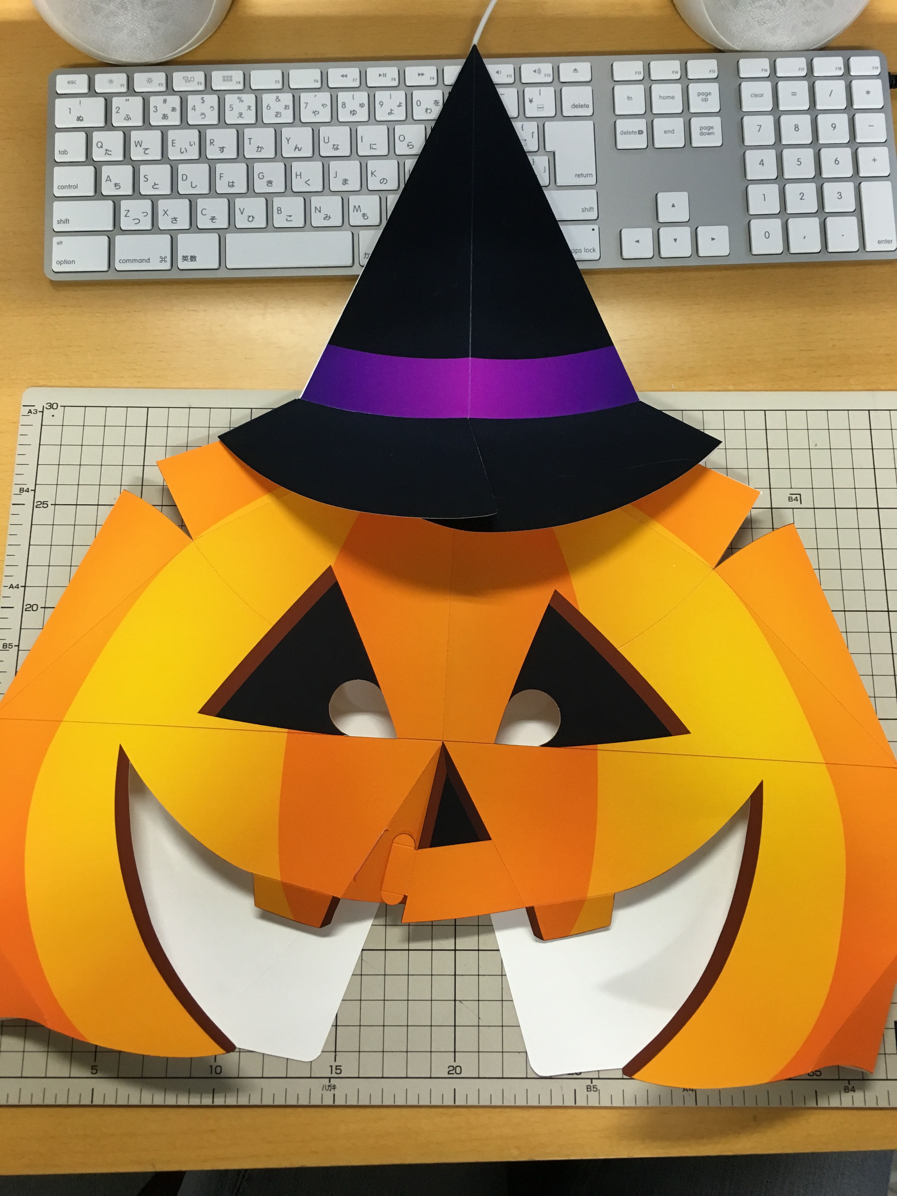 チャッピー岡本のアタマ ハロウィンかぼちゃカブリモノの作り方 型紙