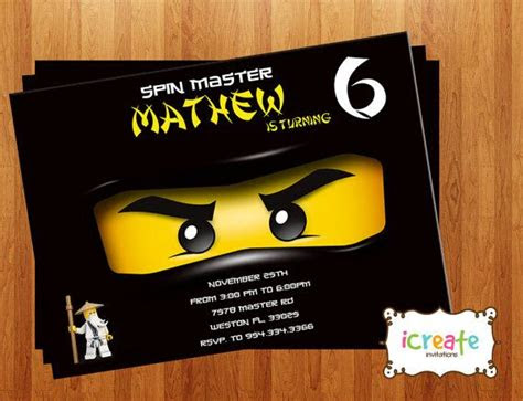 And now, the icing on the cake—free ninjago birthday invitations! ninjago invitation printable 999 via etsy lego ninjago party