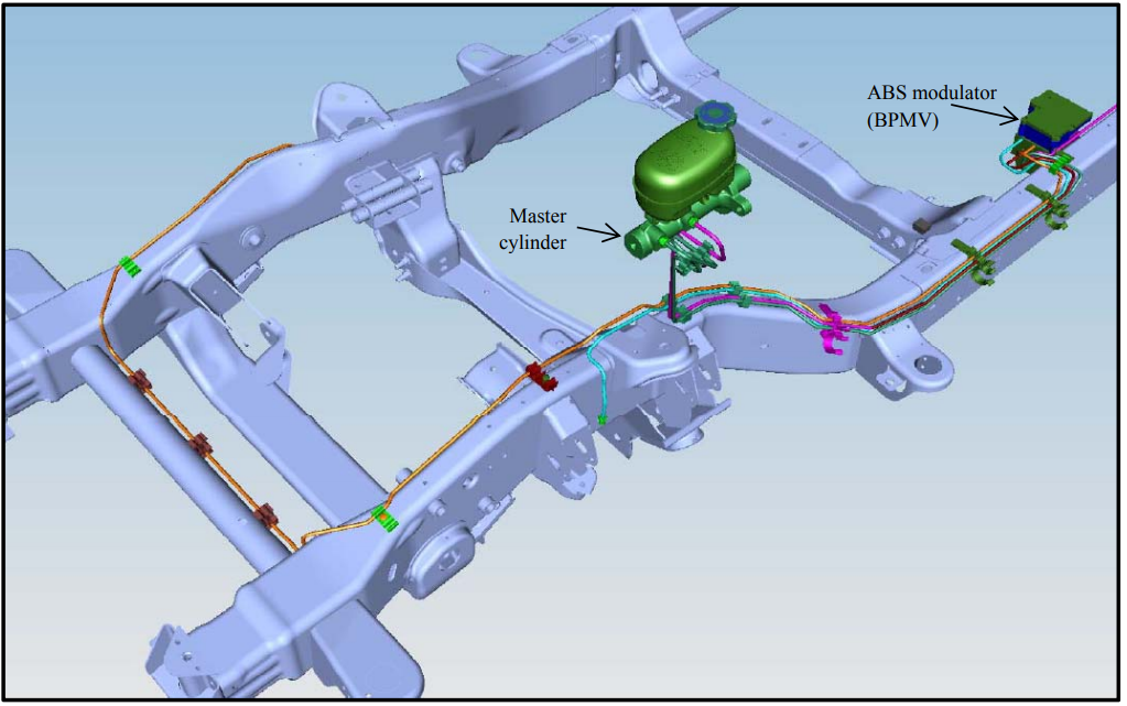 1999-2006 Chevy Silverado Brake Line Failure & Routing Diagram