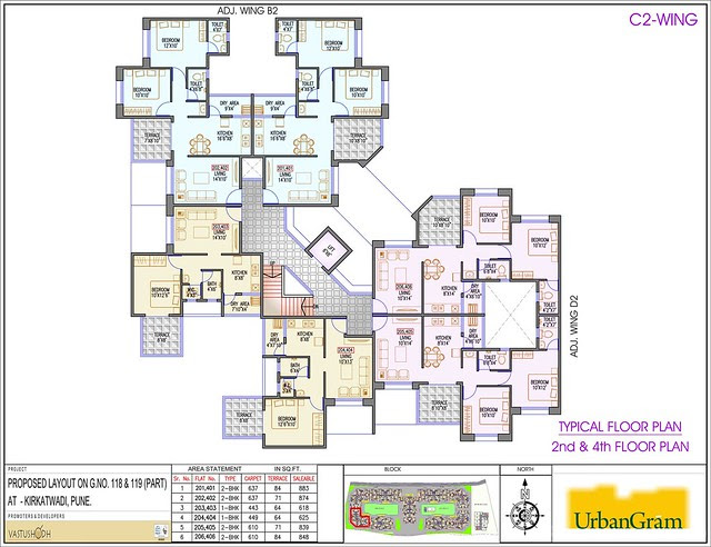 C2 2nd & 4th Floor - 2 BHK Flat for Rs. 25 Lakhs at Urbangram Kirkatwadi on Sinhagad Road Pune 411 024