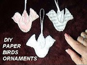 Panas GLITTERY LITTLE PAPER BIRD ORNAMENTS christmas tree ornaments kids crafts group activities, terpanas!