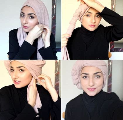 tutorial hijab turban  aksen lilit khas ascia akf
