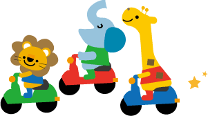 オートバイ スクーター キックボード 三輪車のイラスト 乗り物の無料イラスト素材