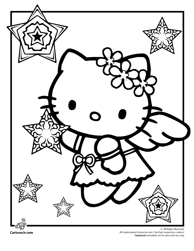 Download Large hello kitty coloring pages download and print for free