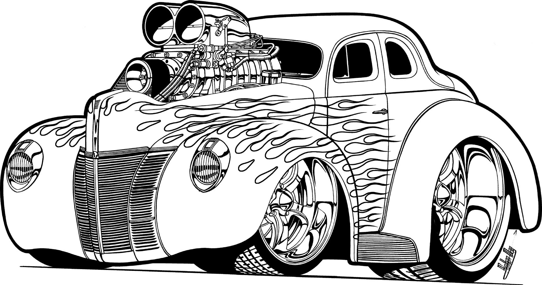 Download Muscle car coloring pages to download and print for free